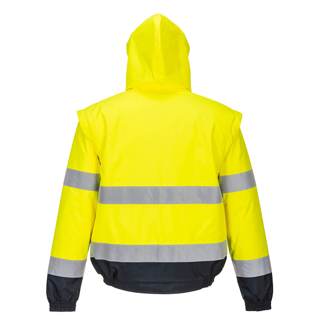 C468 Hi-Vis 2-in-1 Contrast Bomber Jacket Yellow