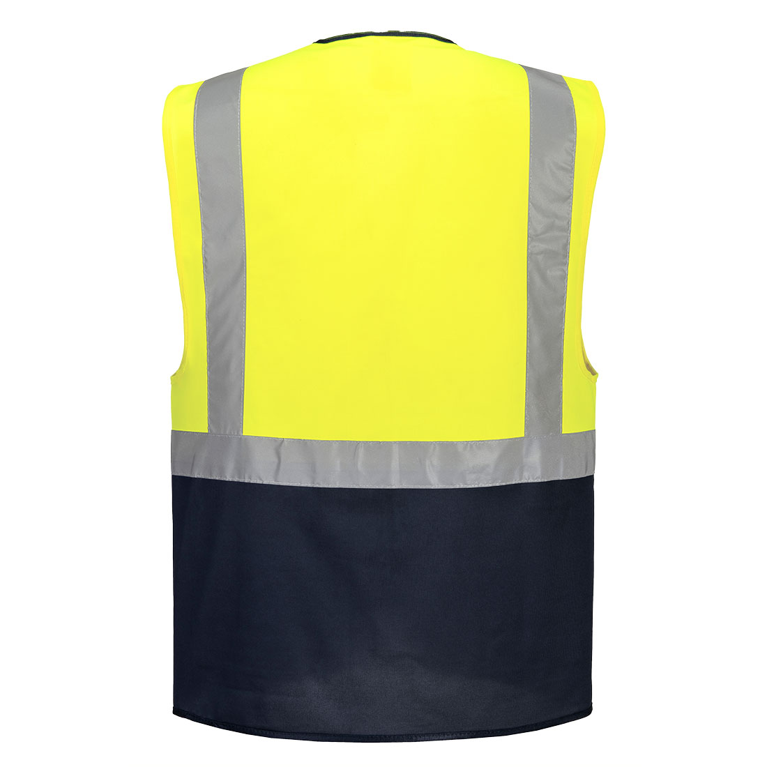 C476 Warsaw Hi-Vis Contrast Executive Vest Yellow/Navy