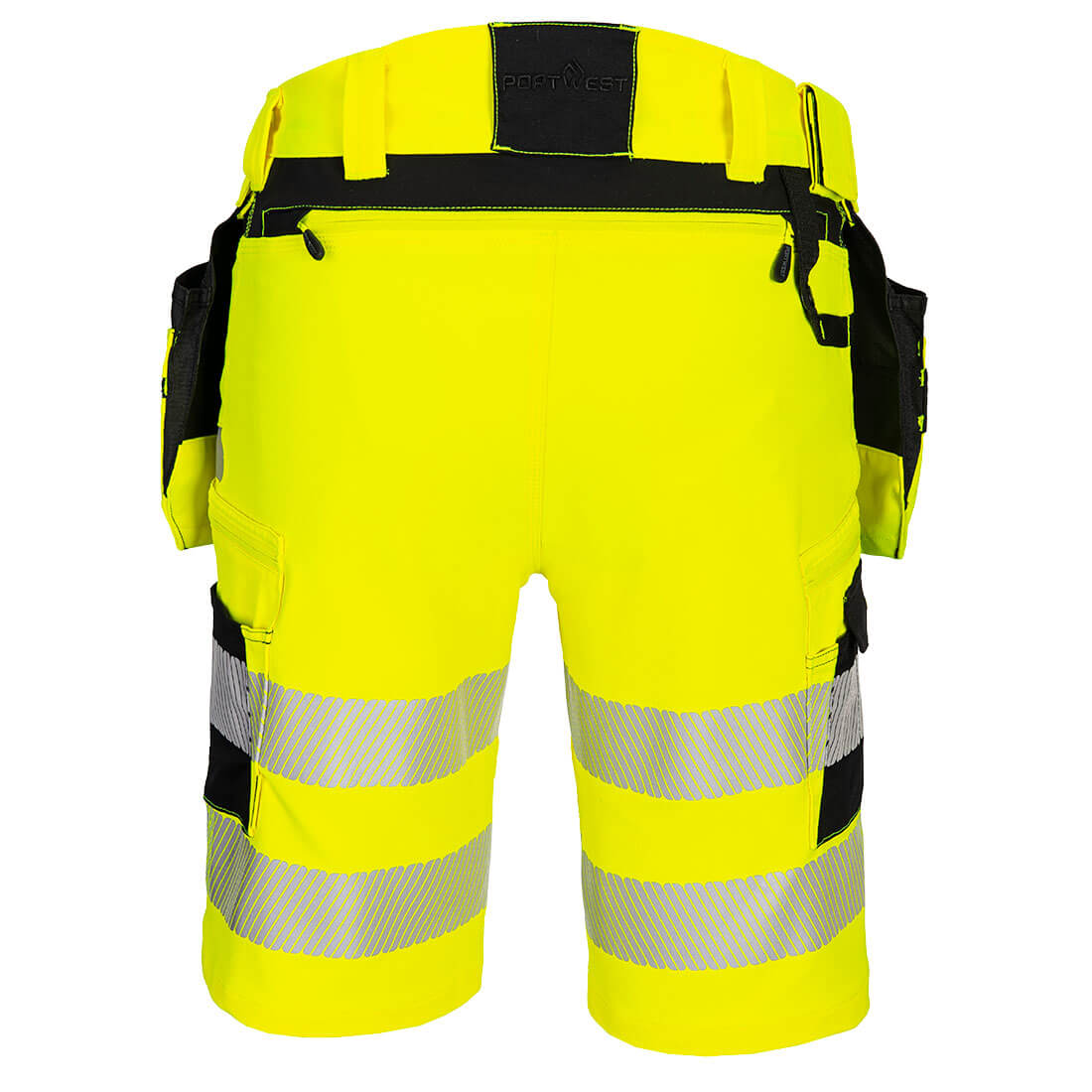 DX446 DX4 Hi-Vis Holster Pocket Shorts Yellow/Black
