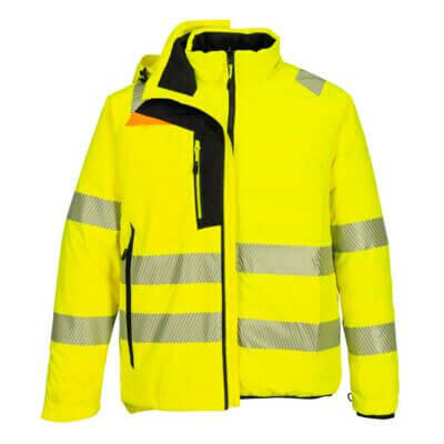 DX466 DX4 Hi-Vis 4-in-1 Jacket Yellow/Black