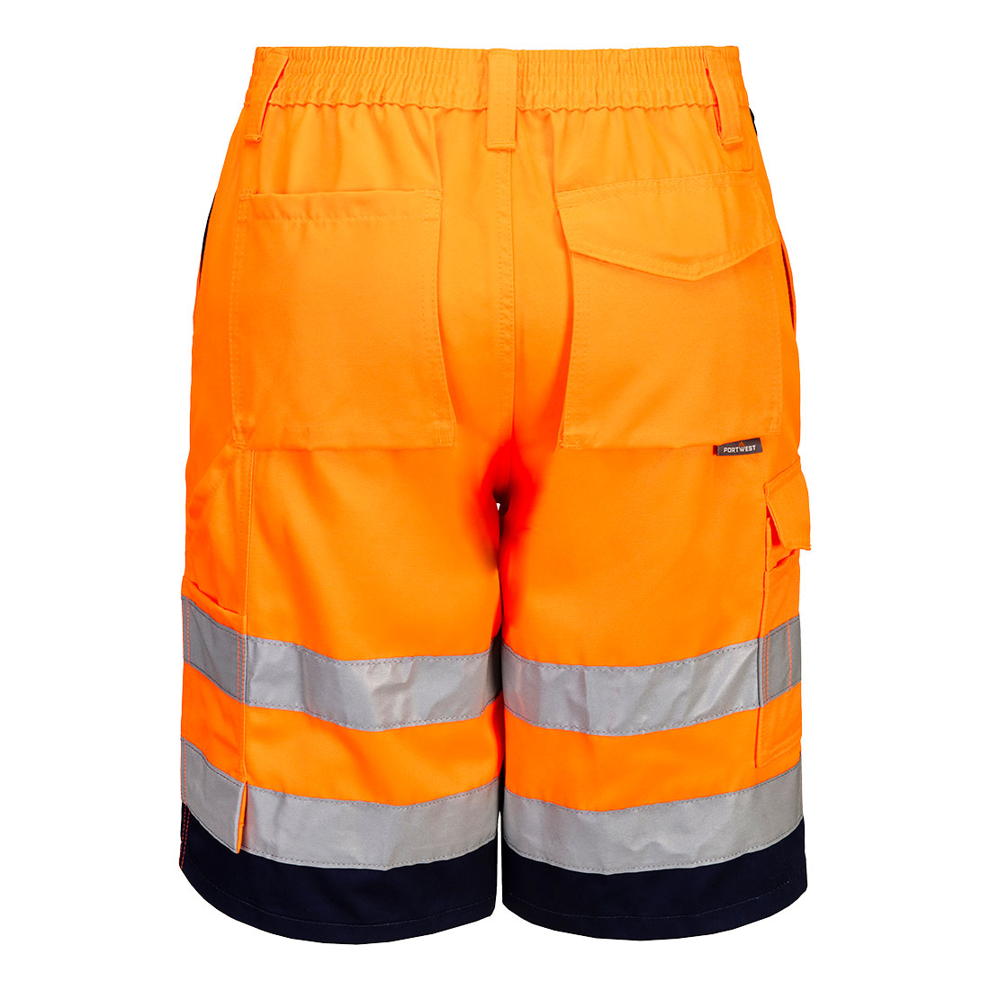 E043 Hi-Vis Contrast Shorts Orange/Navy