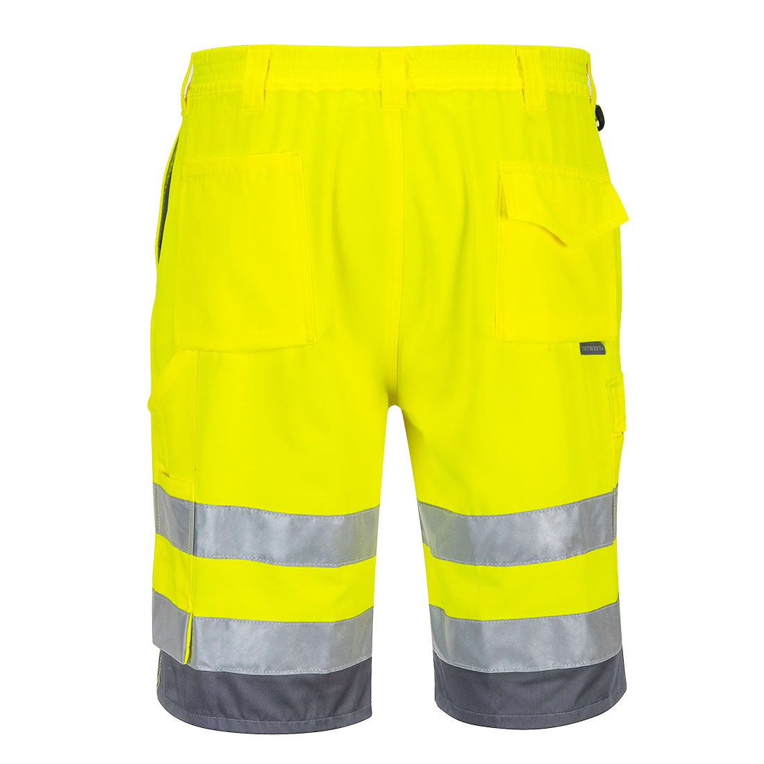 E043 Hi-Vis Contrast Shorts Yellow/Grey