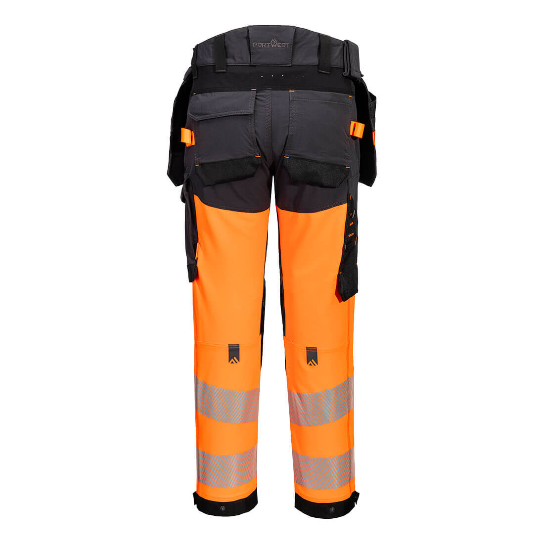 EV442 EV4 Hi-Vis Stretch Detachable Holster Class 1 Trousers Orange/Metal Grey