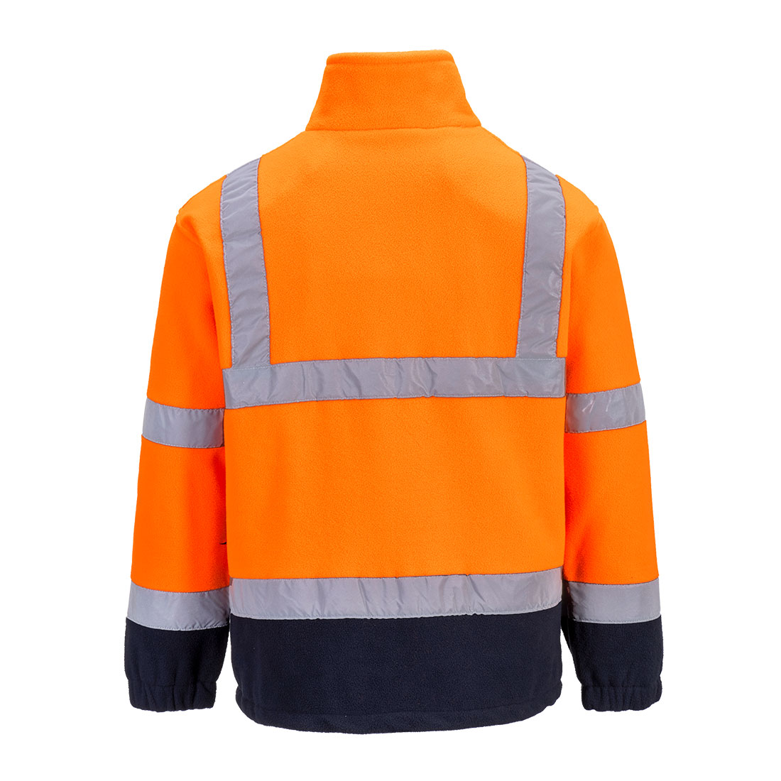 F301 Hi-Vis Contrast Fleece Orange/Navy