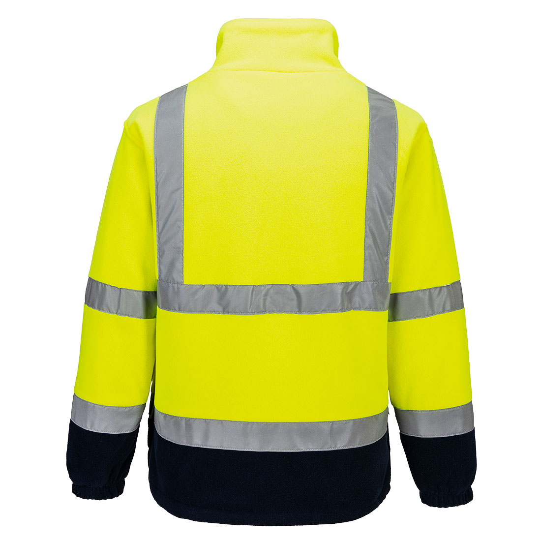 F301 Hi-Vis Contrast Fleece Yellow/Navy