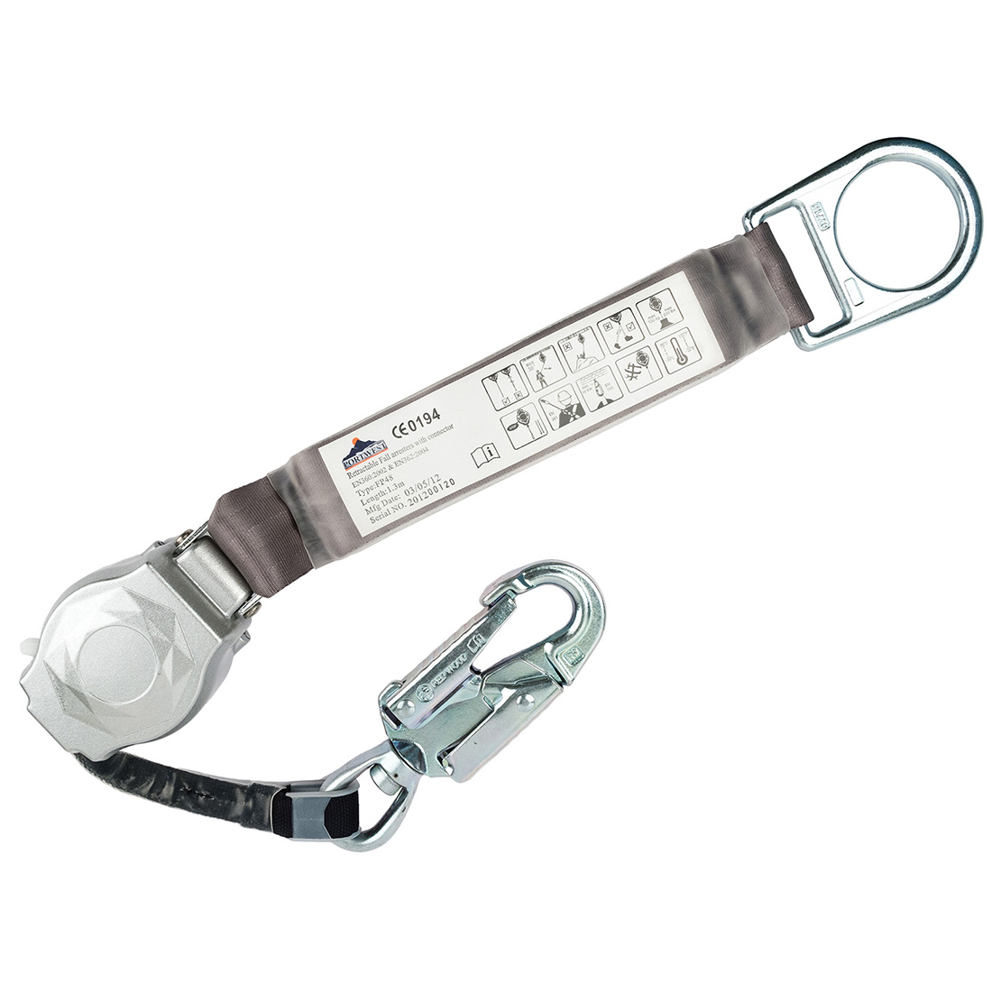FP48 Self Retract 1.35m Lifeline Black