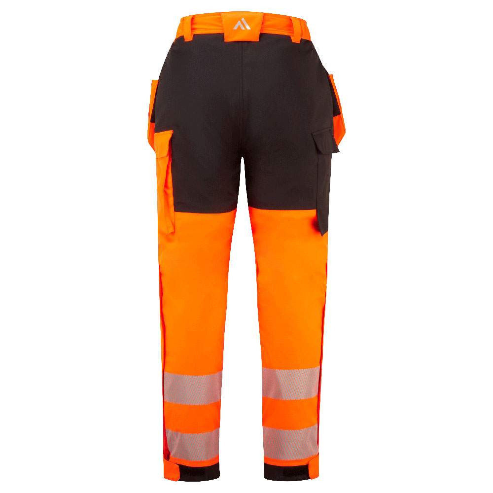FR427 PW3 Modaflame Rain+ Hi-Vis FR Winter Holster Trousers Orange/Black