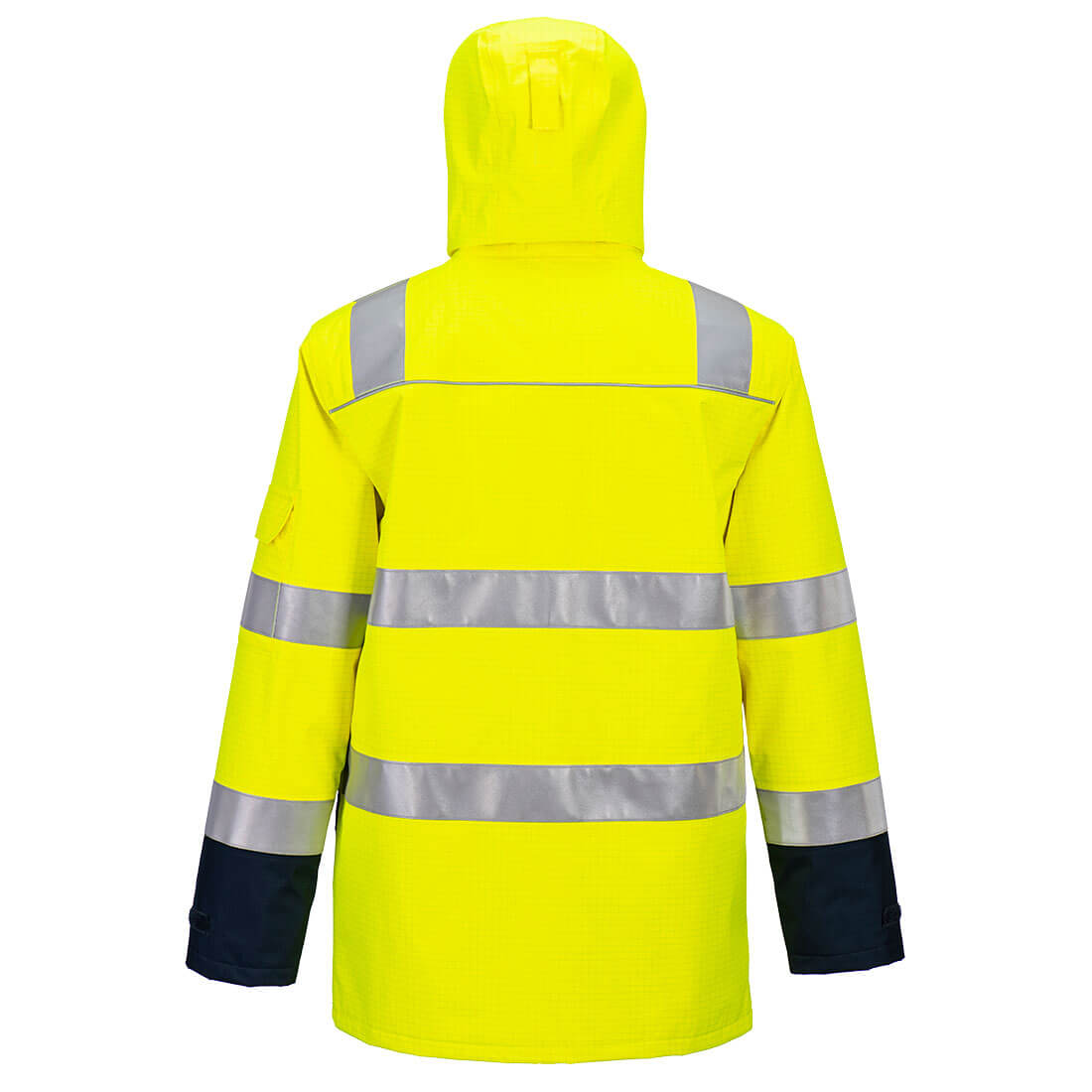 FR605 Bizflame Rain+ Hi-Vis Multi-Norm Contrast FR Jacket Yellow/Navy