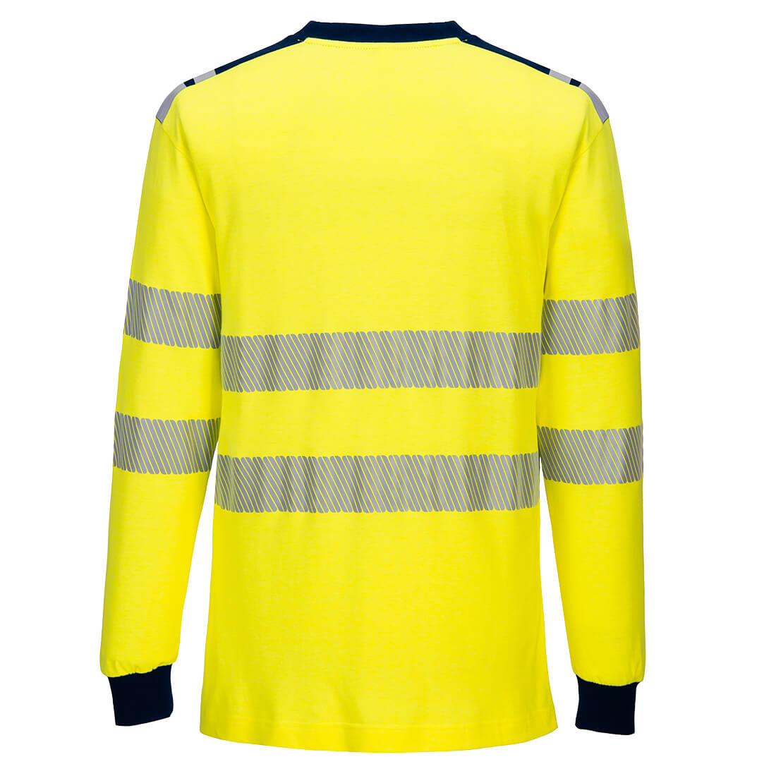 FR701 PW3 Modaflame Knit Hi-Vis FR Long Sleeve T-Shirt Yellow/Navy