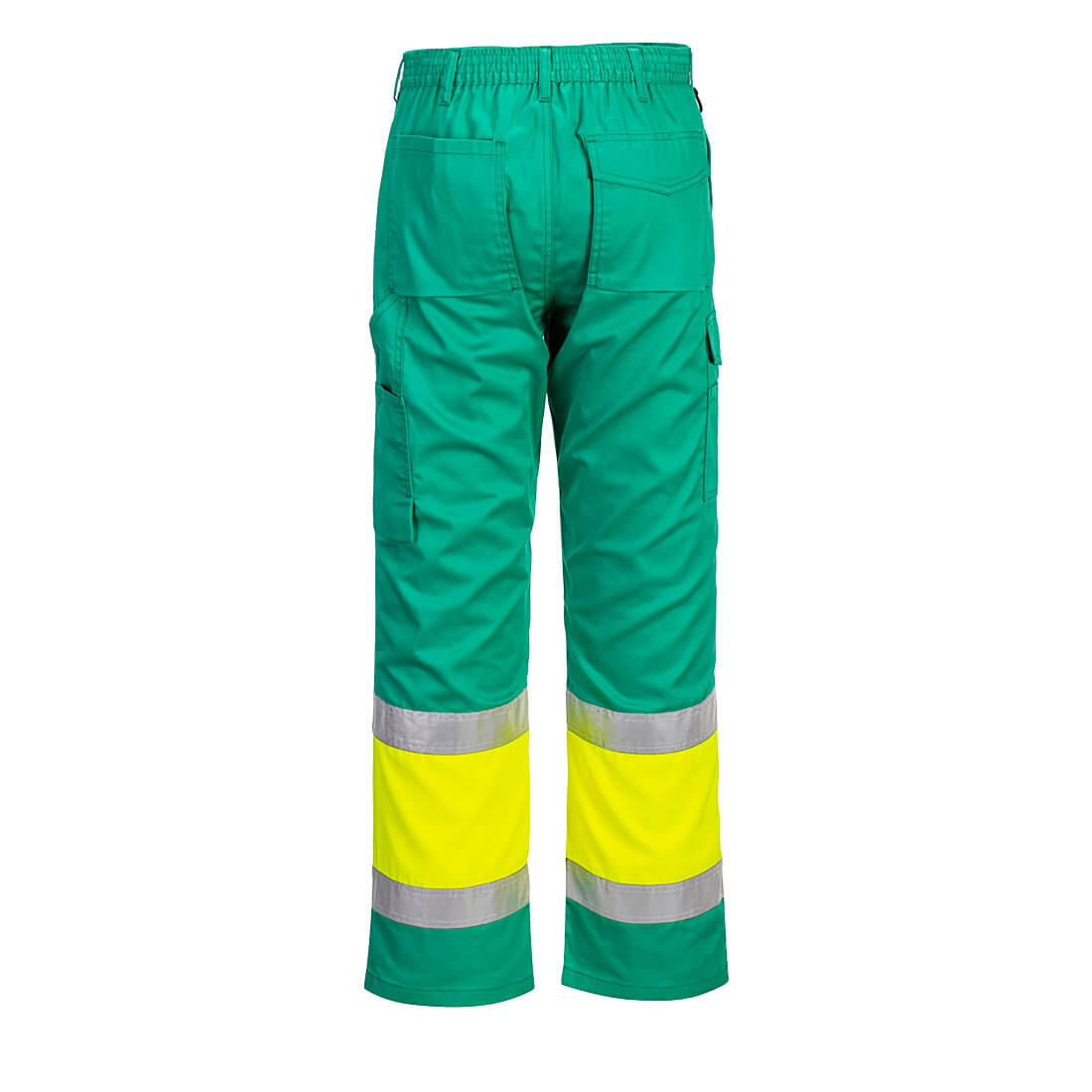 L049 Hi-Vis Lightweight Contrast Class 1 Service Trousers Yellow/Teal