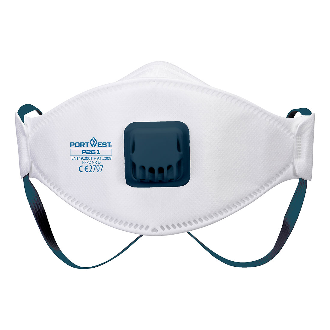 P261 Trifold Valved Dolomite FFP2 Respirator (Pk10) White