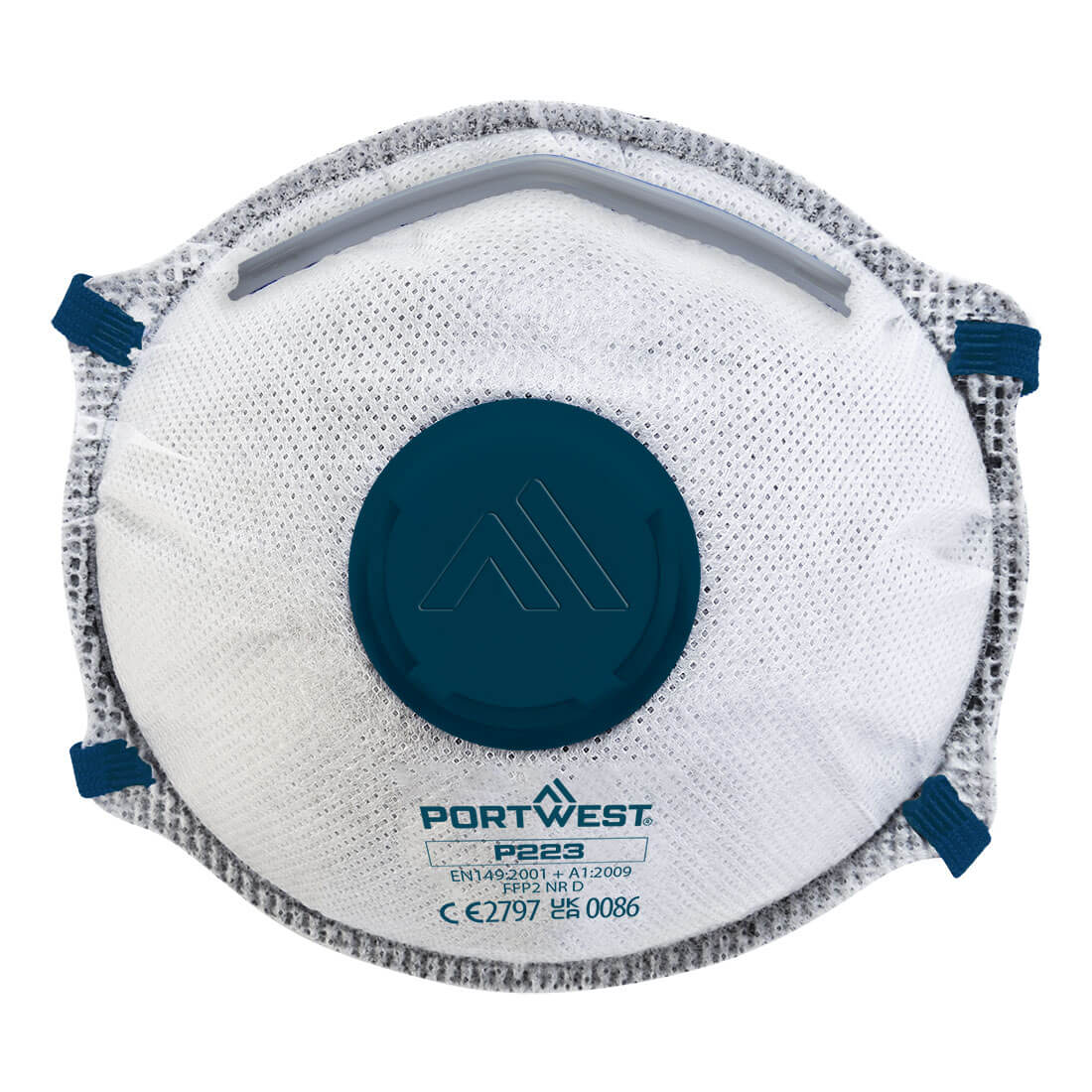 P223 FFP2 Carbon Valved Dolomite Respirator (Pk10) White