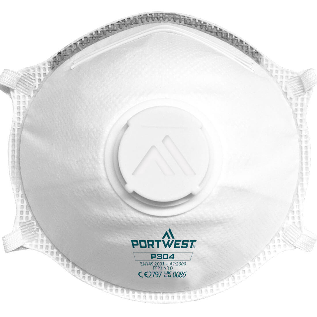P304 FFP3 Valved Dolomite Light Cup Respirator (Pk10) White