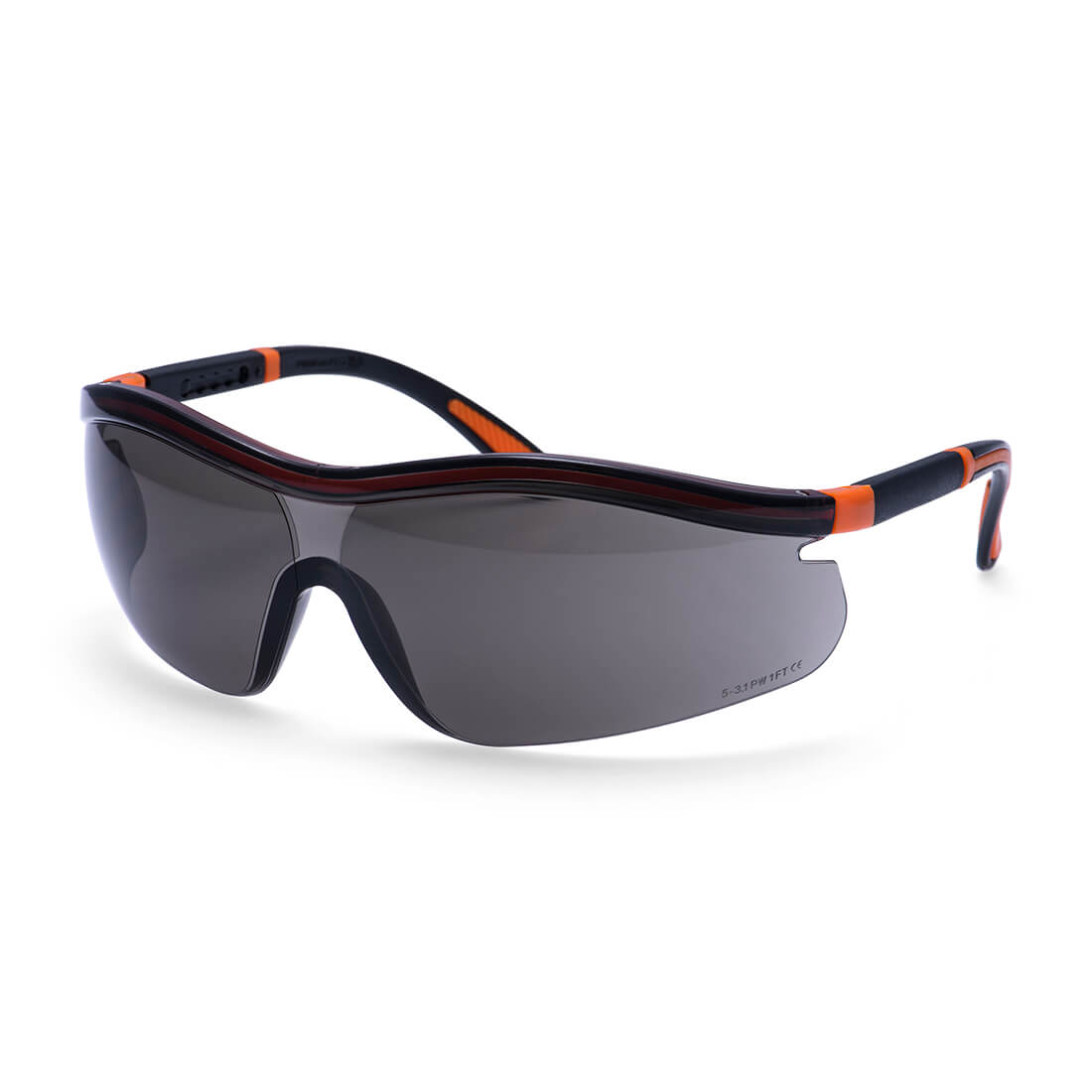 PS34 Neon Safety Glasses Smoke