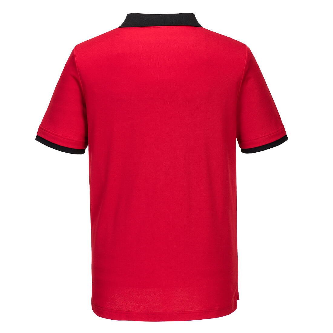 PW210 Two Tone Polo Shirt S/S Red/Black