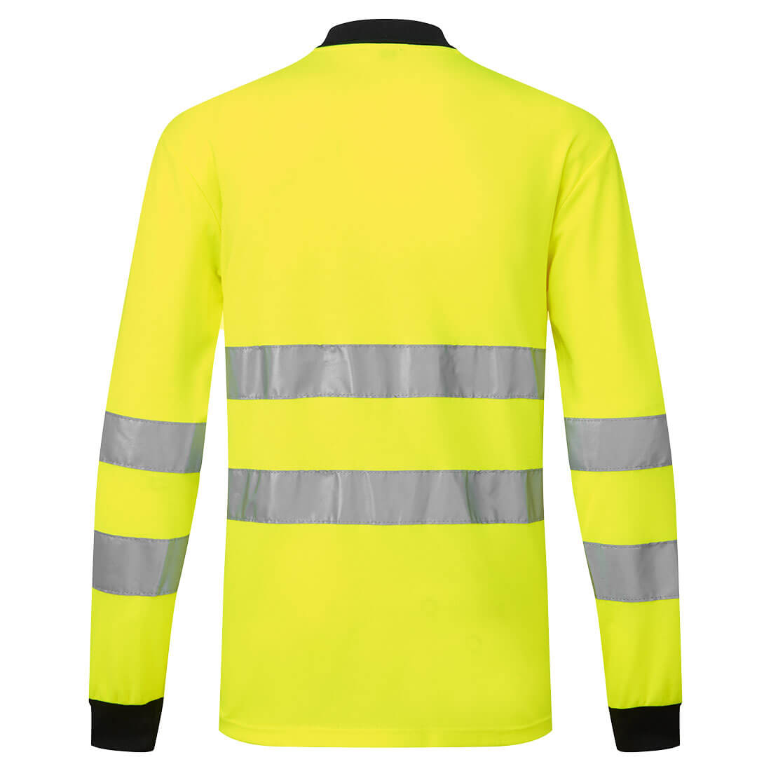 PW220 PW2 Hi-Vis Polo Shirt L/S Yellow/Black