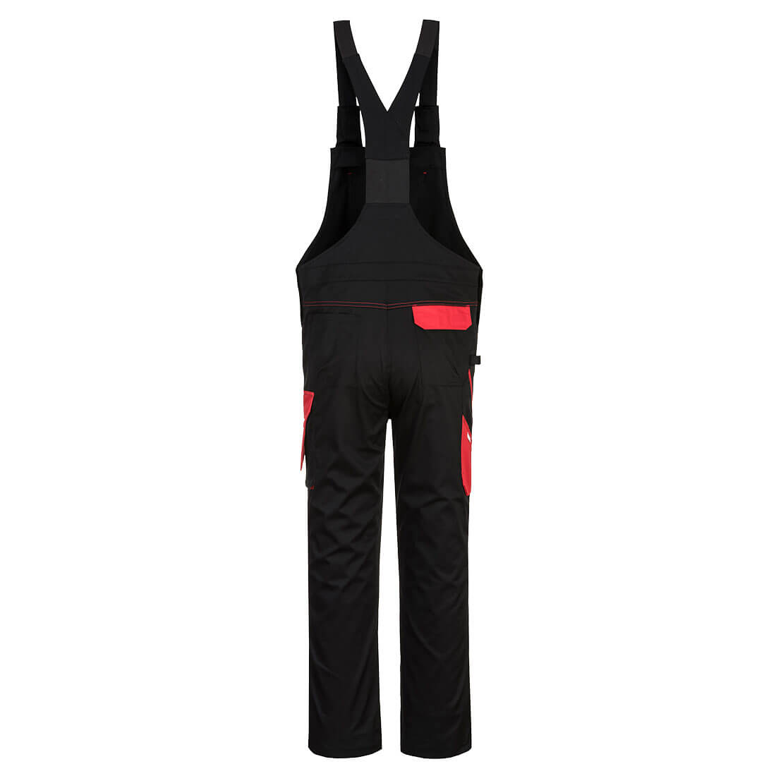 PW243 PW2 Bib and Brace Black/Red