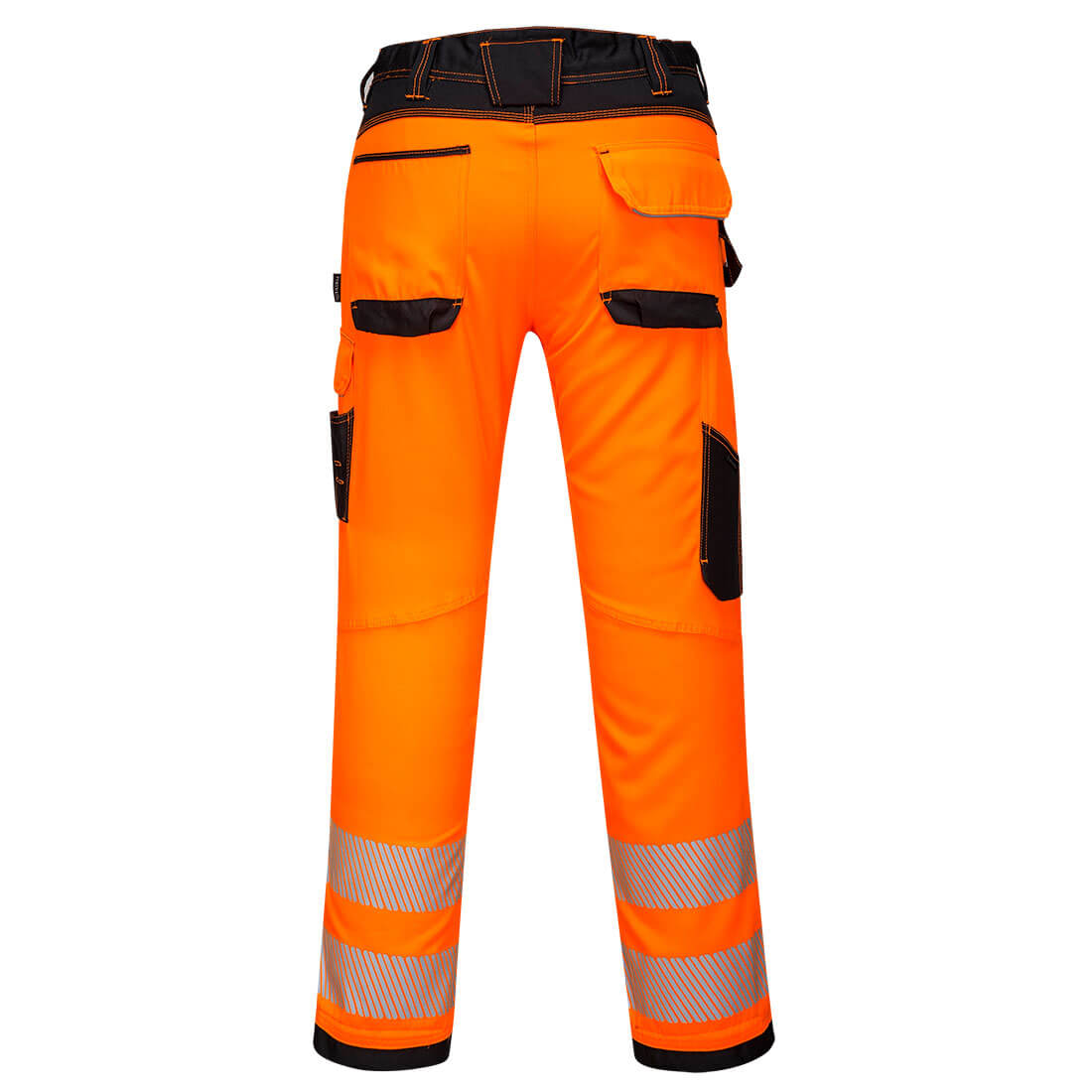 PW303 PW3 Hi-Vis Lightweight Stretch Work Trousers Orange/Black