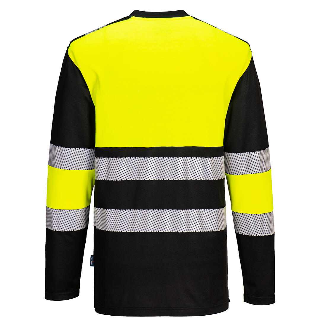 PW312 PW3 Hi-Vis Cotton Comfort Class 1 T-Shirt L/S Yellow/Black