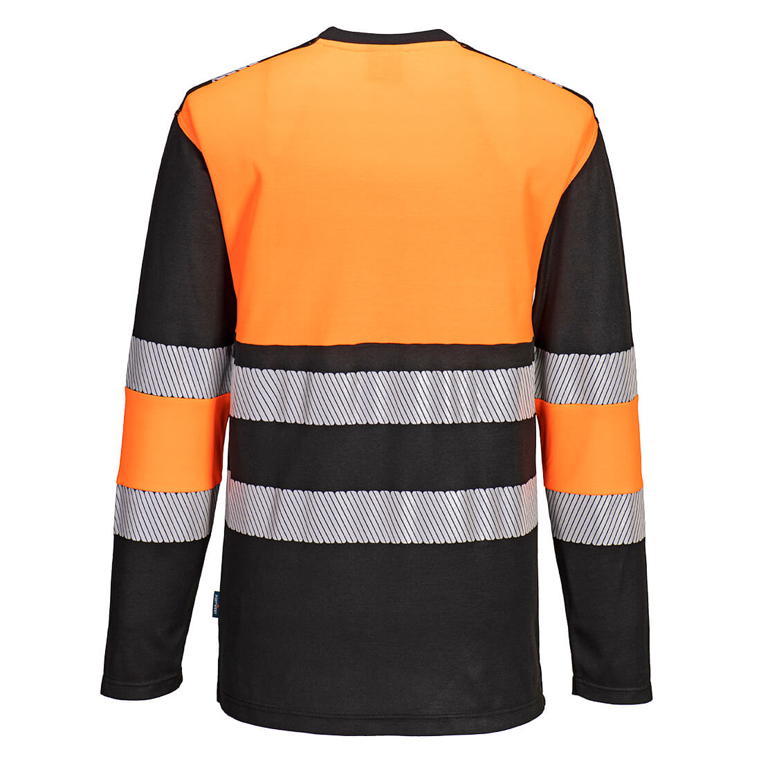 PW312 PW3 Hi-Vis Cotton Comfort Class 1 T-Shirt L/S Orange/Black