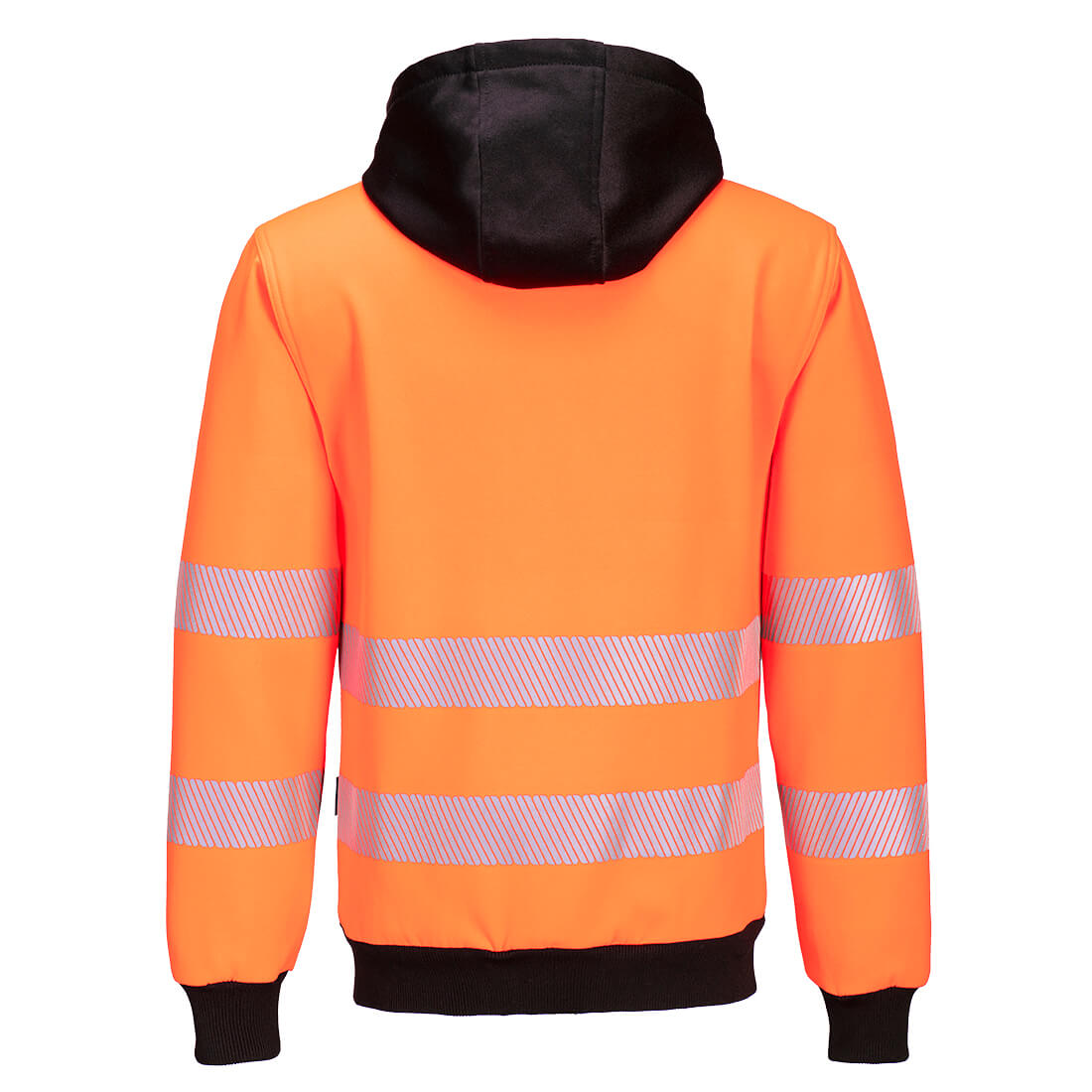 PW327 PW3 Hi-Vis Zip Hoodie Orange/Black