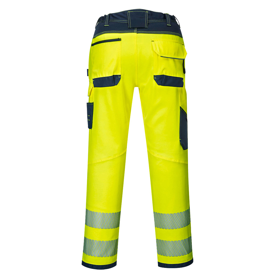 PW340 PW3 Hi-Vis Work Trousers Yellow/Navy