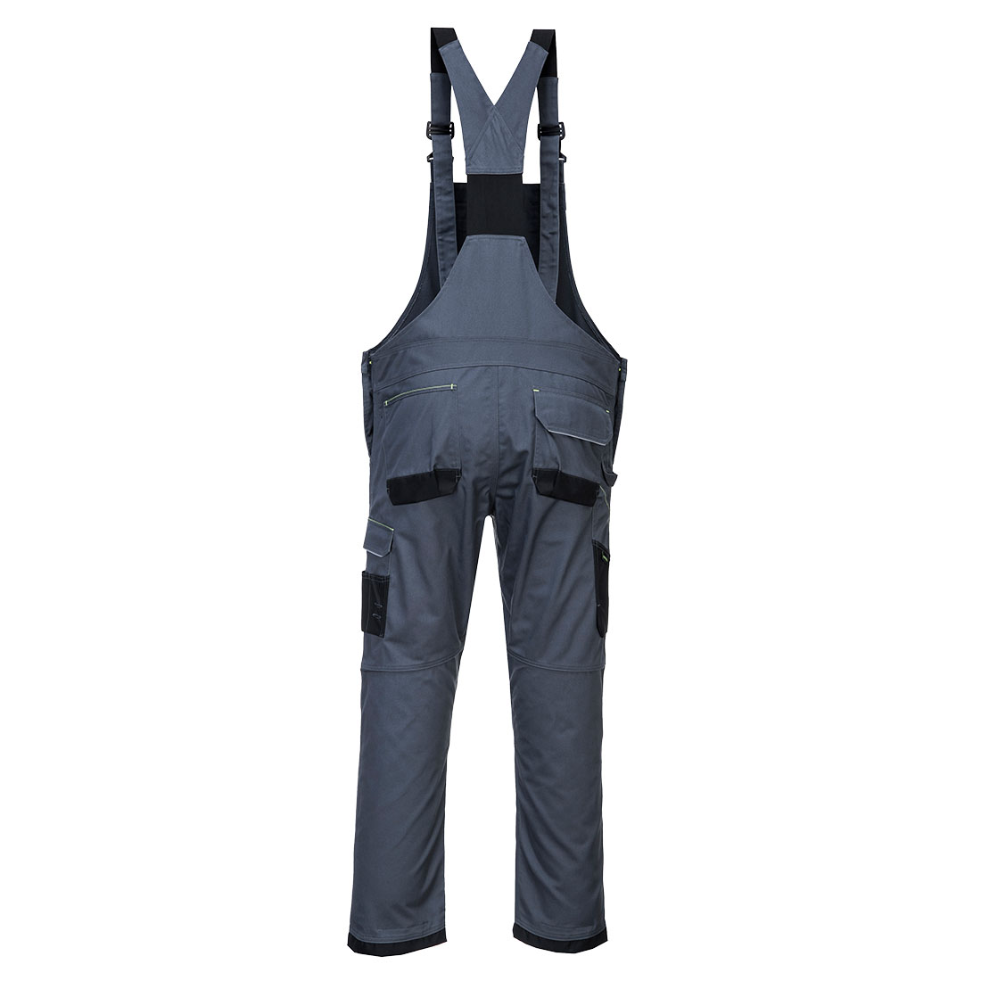 PW346 PW3 Work Bib and Brace Zoom Grey/Black
