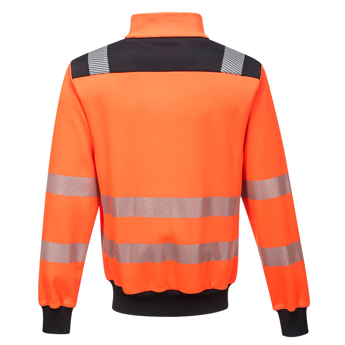 PW370 PW3 Hi-Vis Zip Sweatshirt Orange/Black