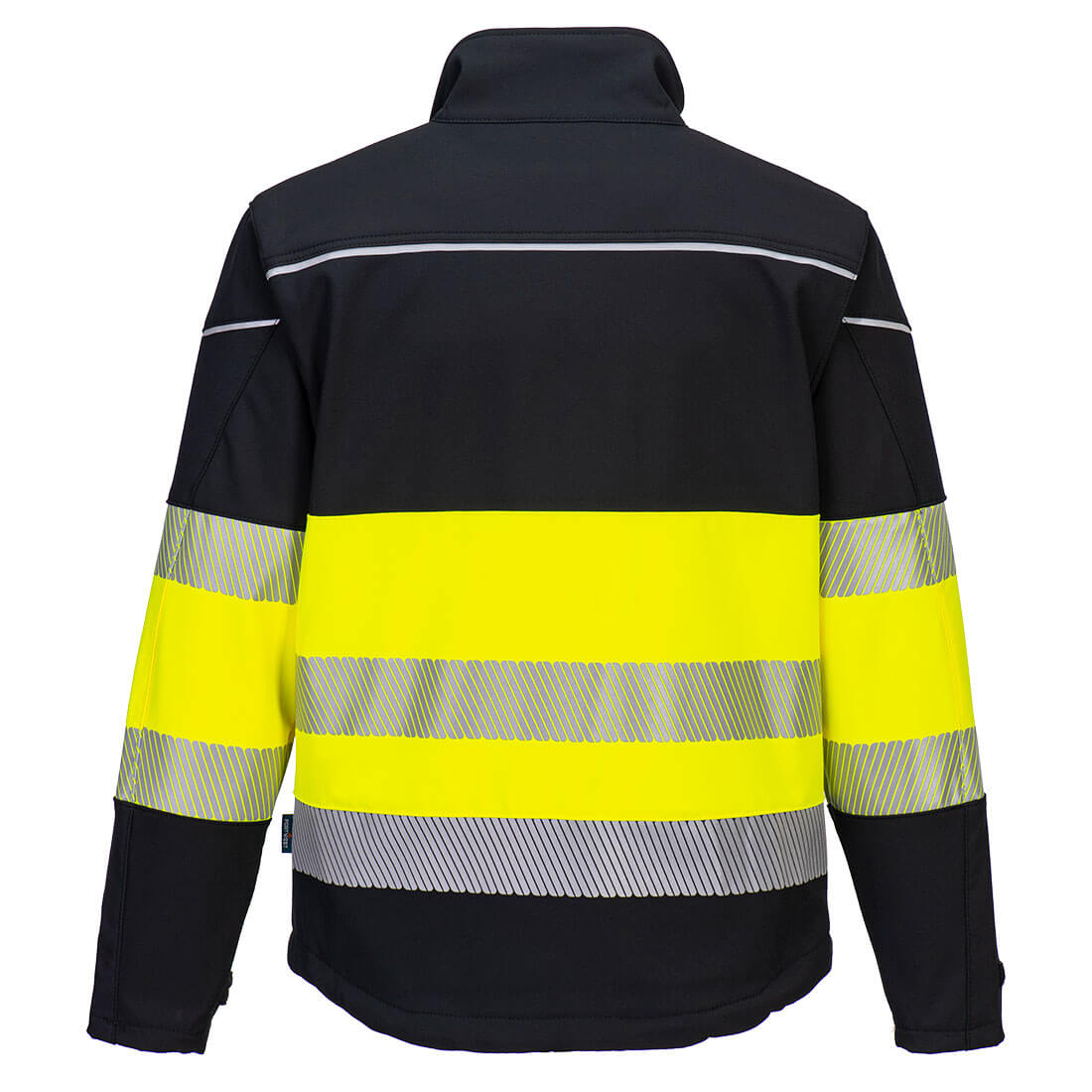 PW375 PW3 Hi-Vis Class 1 Softshell (3L) Black/Yellow