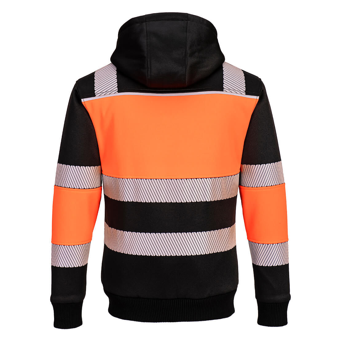 PW377 PW3 Hi-Vis Zipped Class 1 Winter Hoodie Orange/Black