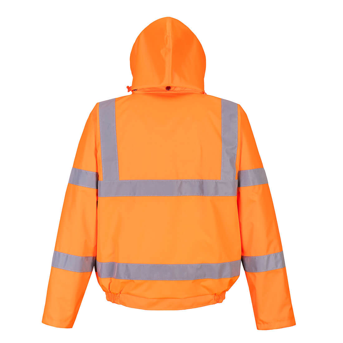 RT62 Hi-Vis Breathable Rain Bomber Jacket Orange