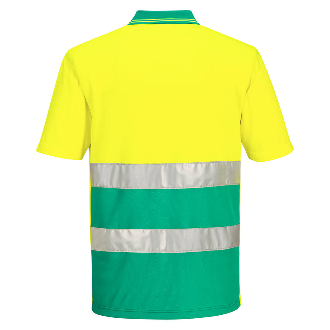 S175 Hi-Vis Lightweight Contrast Polo Shirt S/S  Yellow/Teal