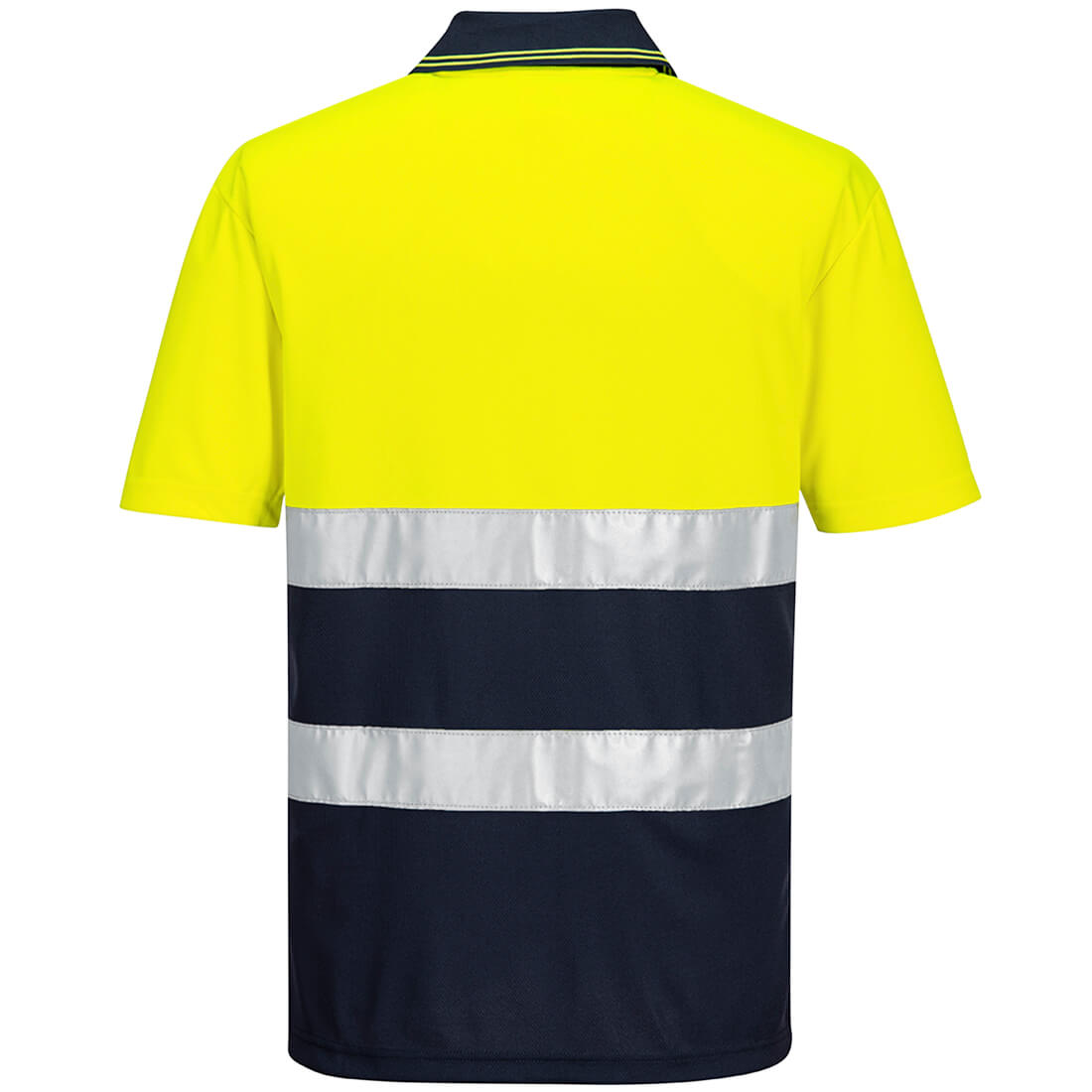 S175 Hi-Vis Lightweight Contrast Polo Shirt S/S  Yellow/Navy