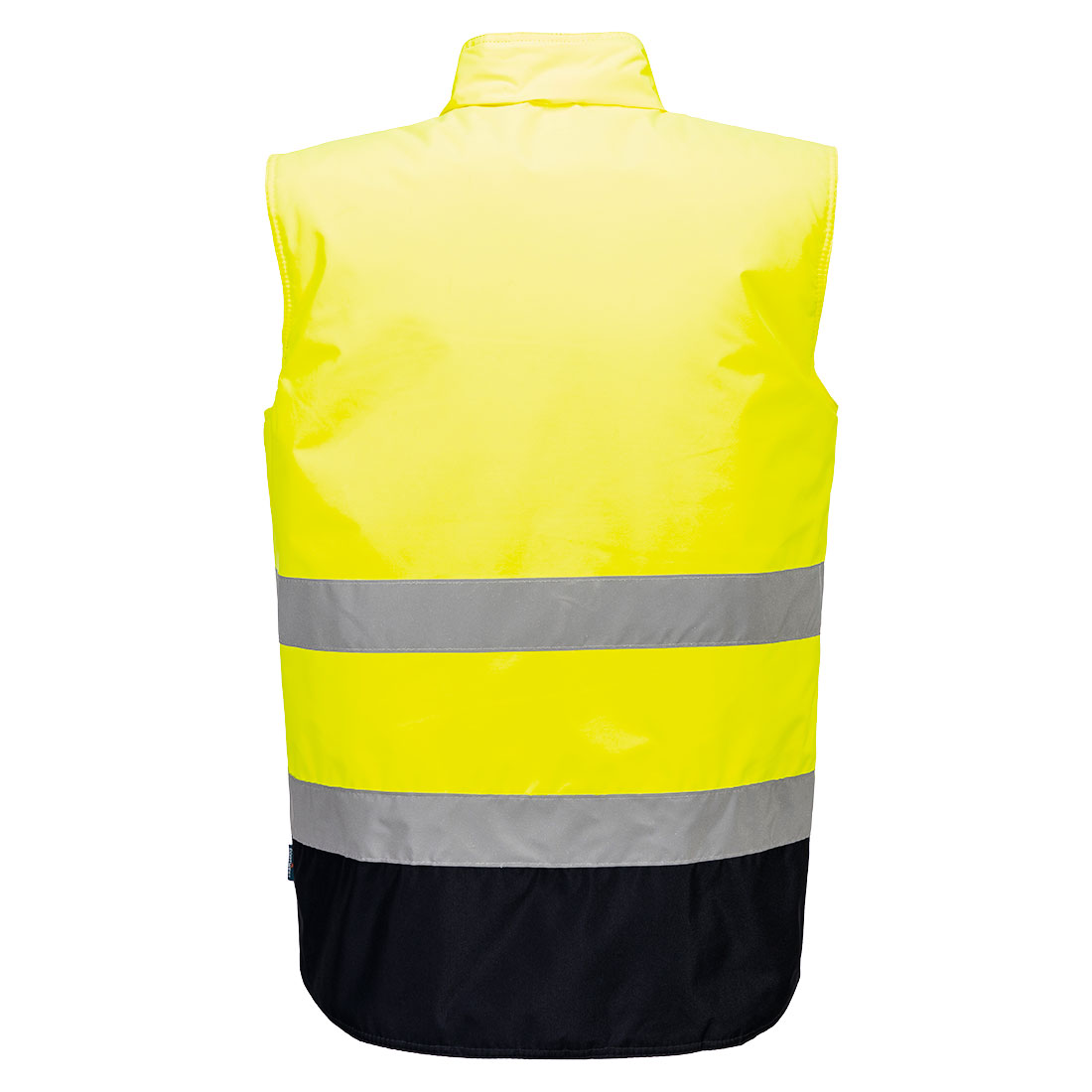 S267 Hi-Vis Contrast Bodywarmer Yellow/Navy