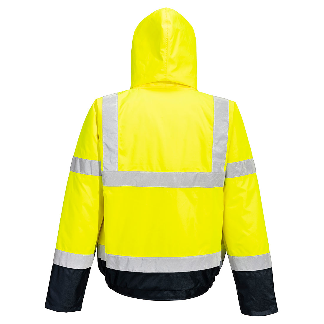 S266 Hi-Vis Contrast Winter Bomber Jacket  Yellow/Navy