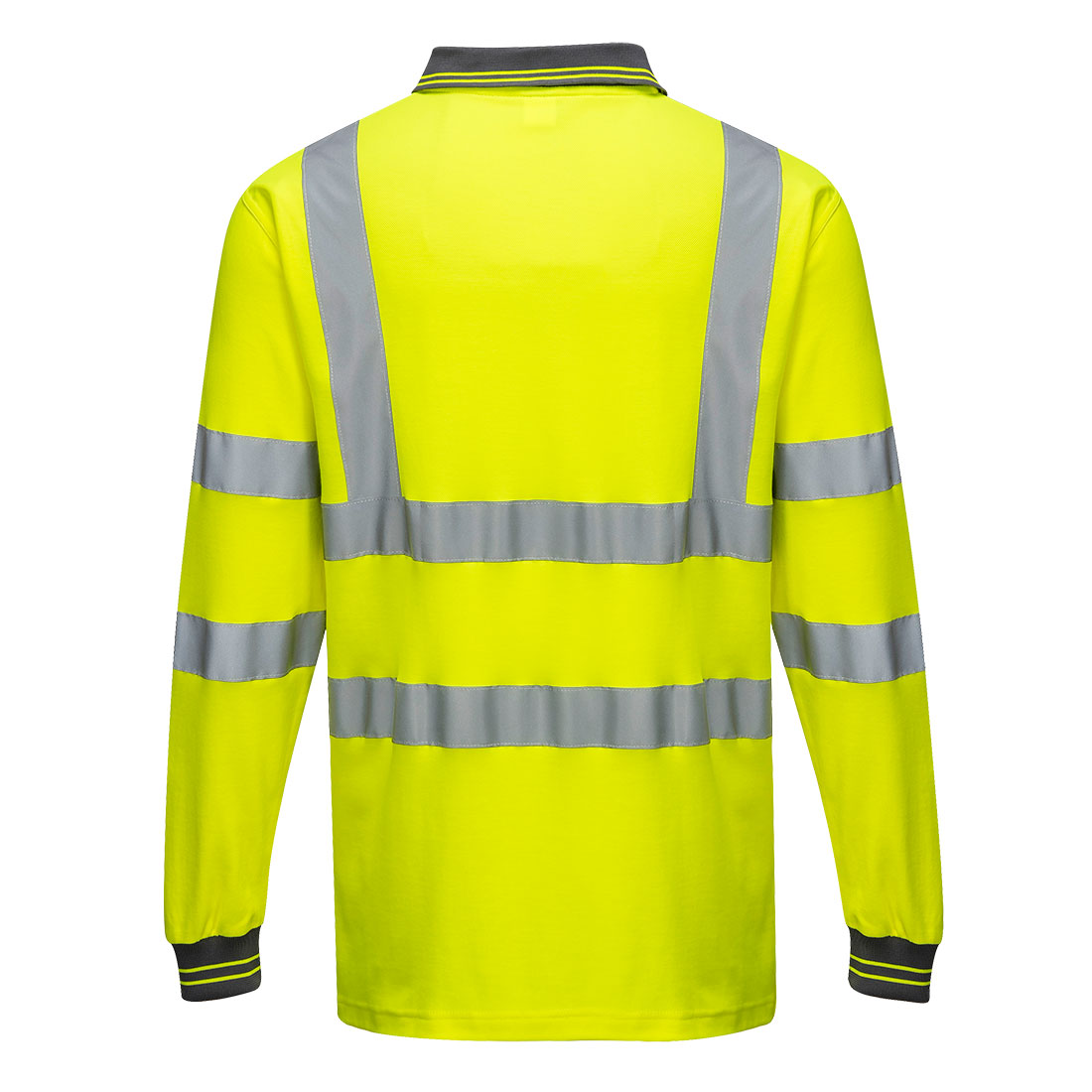 S271 Hi-Vis Cotton Comfort Polo Shirt L/S  Yellow