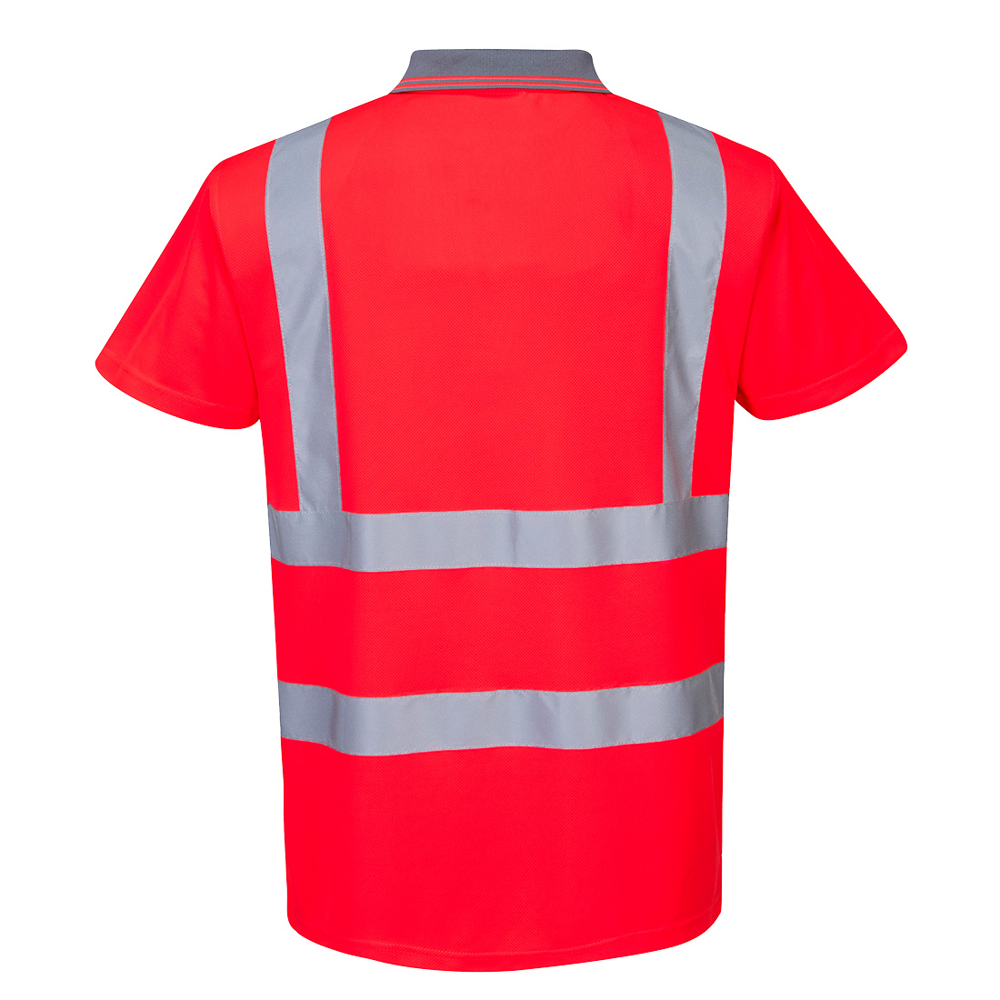 S477 Hi-Vis Polo Shirt S/S  Red
