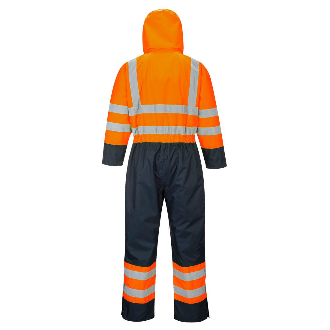 S485 Hi-Vis Contrast Winter Coverall Orange/Navy