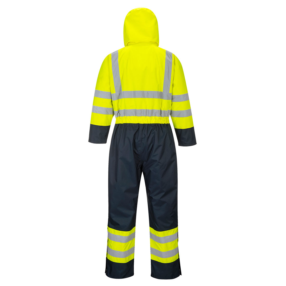 S485 Hi-Vis Contrast Winter Coverall Yellow/Navy