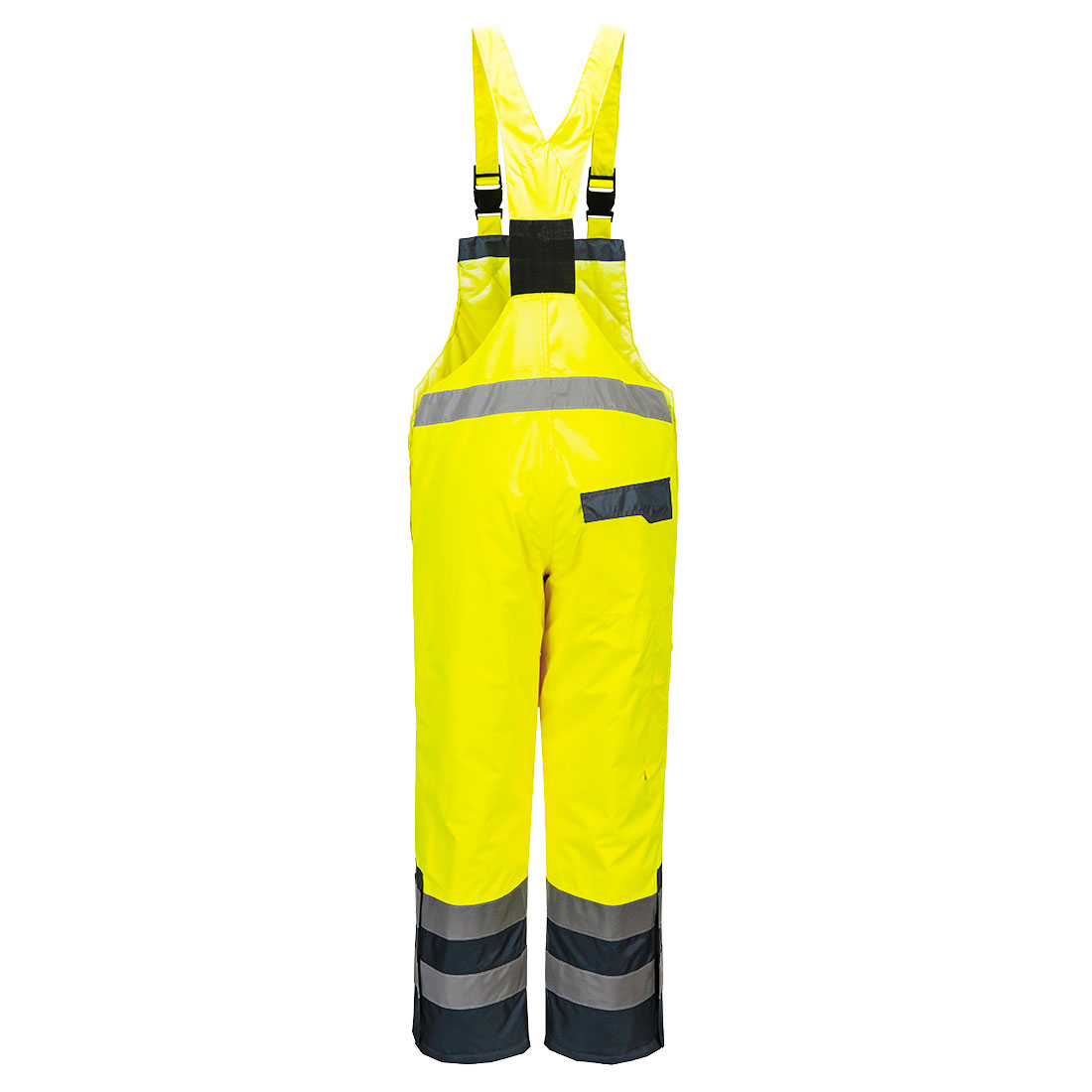 S489 Hi-Vis Contrast Winter Bib and Brace Yellow