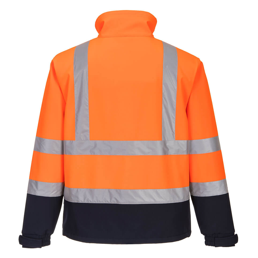 S425 Hi-Vis Contrast Softshell (3L) Orange/Navy