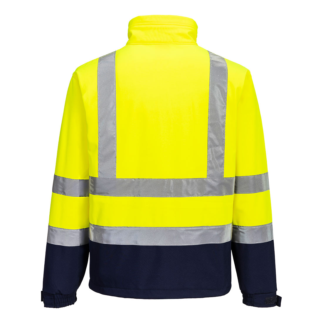 S425 Hi-Vis Contrast Softshell (3L) Yellow/Navy