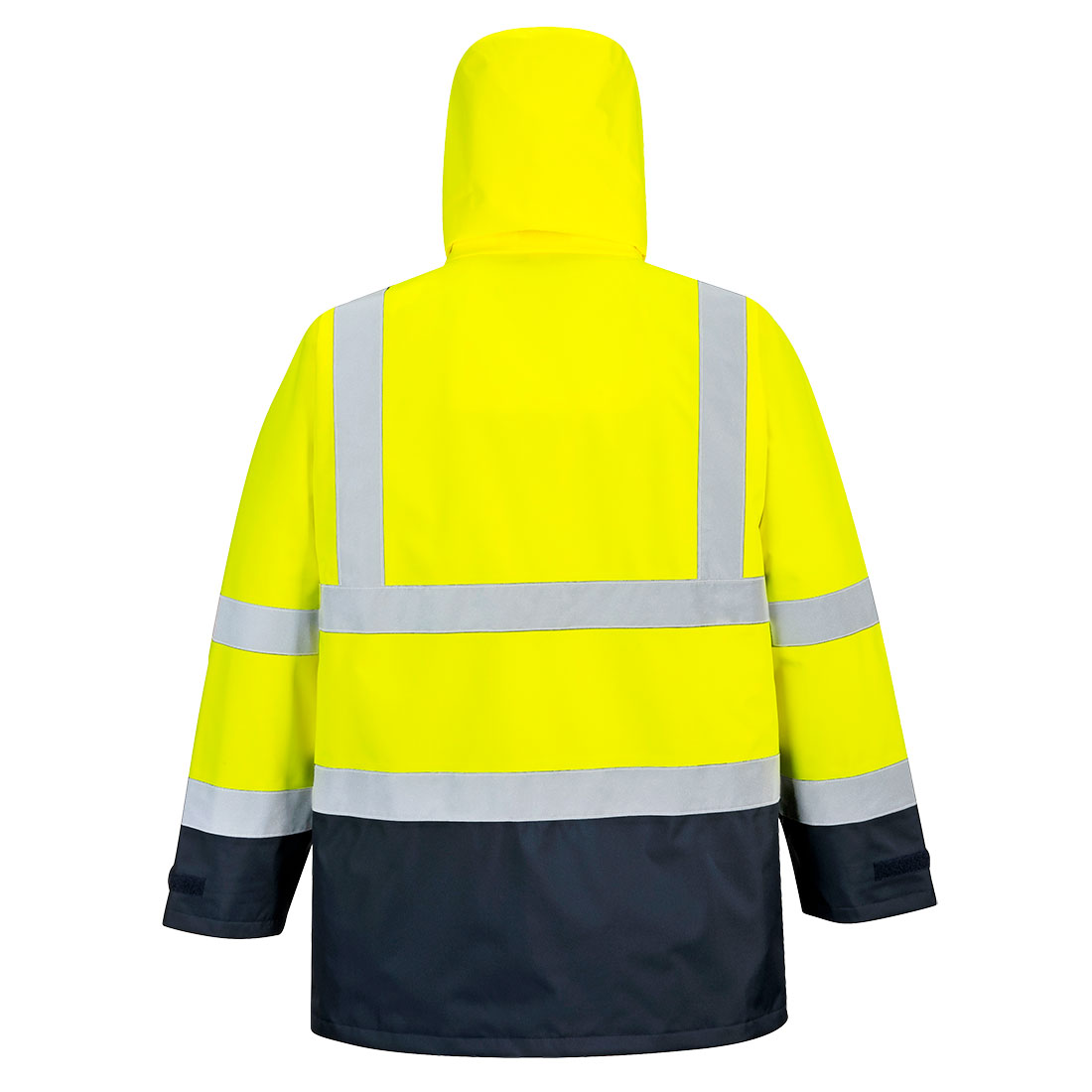 S768 Hi-Vis 5-in-1 Contrast Executive Jacket  Yellow/Navy
