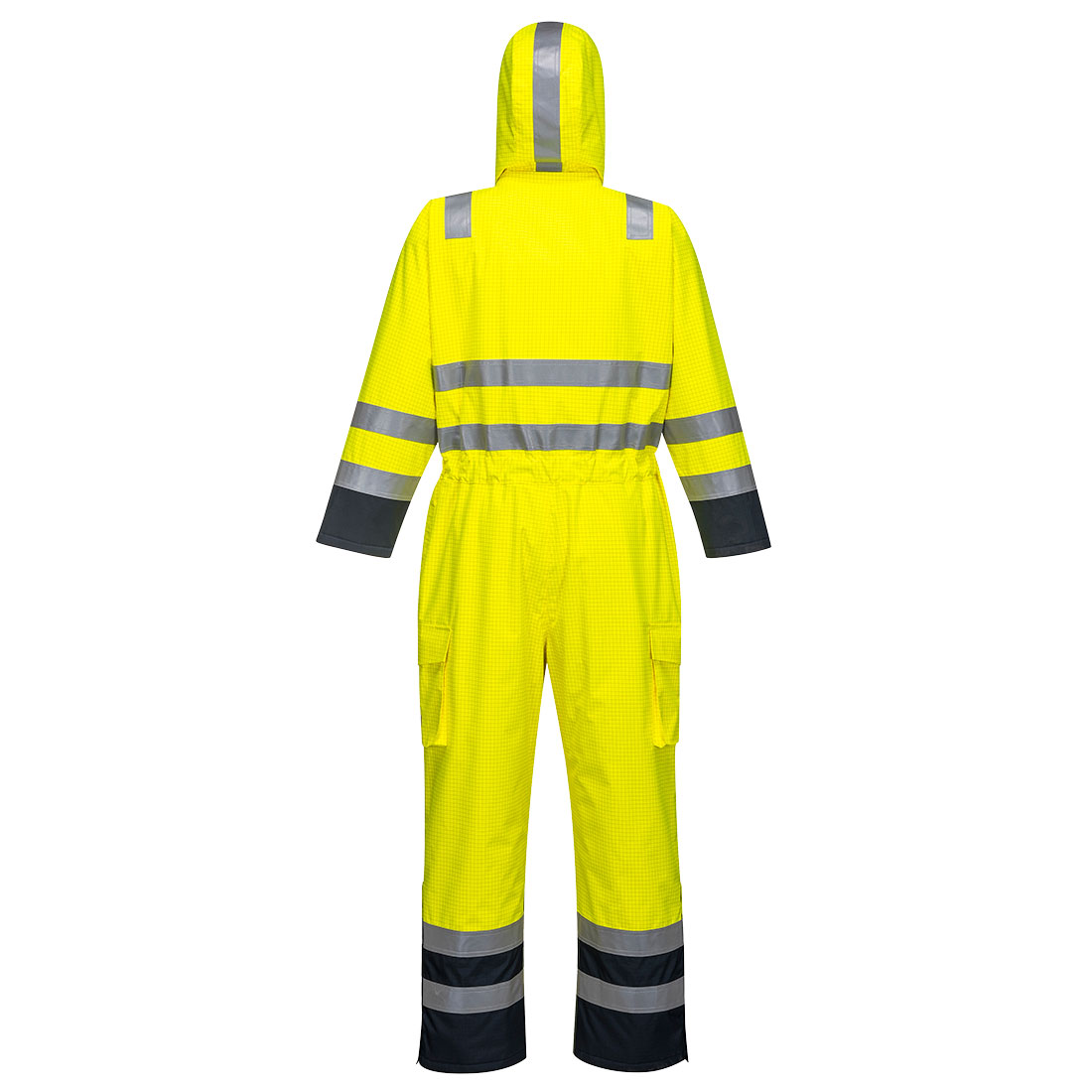 S775 Bizflame Rain Hi-Vis Constrast FR Winter Coverall Yellow/Navy