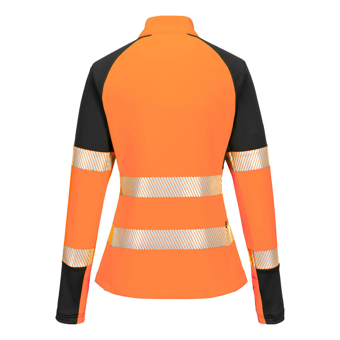 T173 PW3 Hi-Vis Women’s 1/4 Zip Sweatshirt Orange/Black