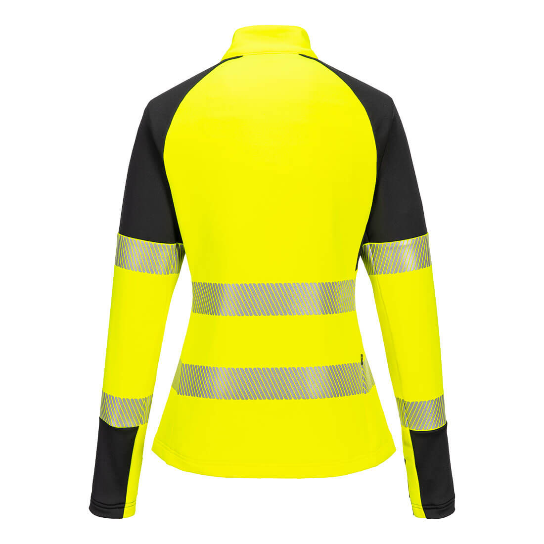 T173 PW3 Hi-Vis Women’s 1/4 Zip Sweatshirt Yellow/Black