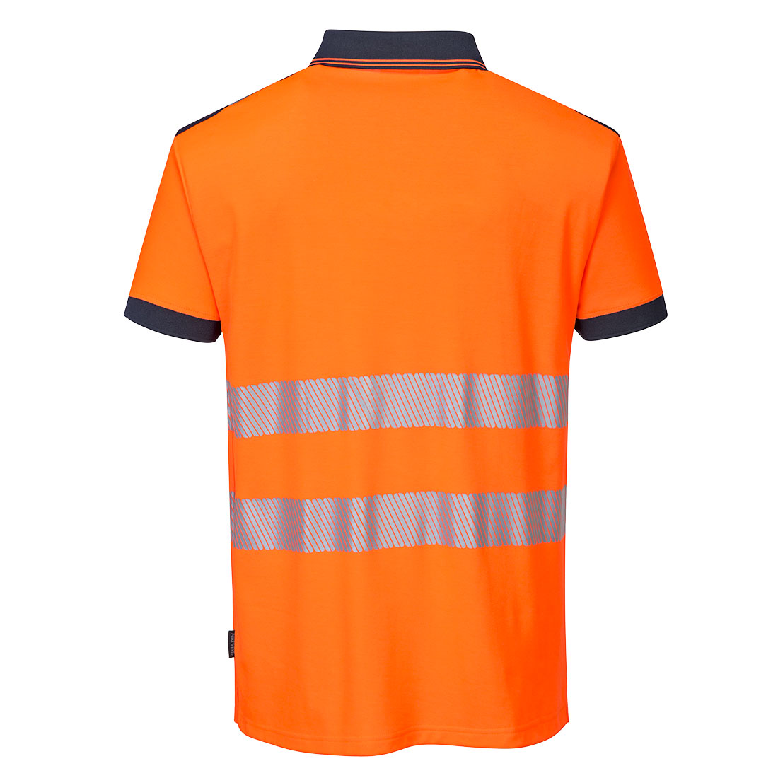 T180 PW3 Hi-Vis Cotton Comfort Polo Shirt S/S  Orange/Navy