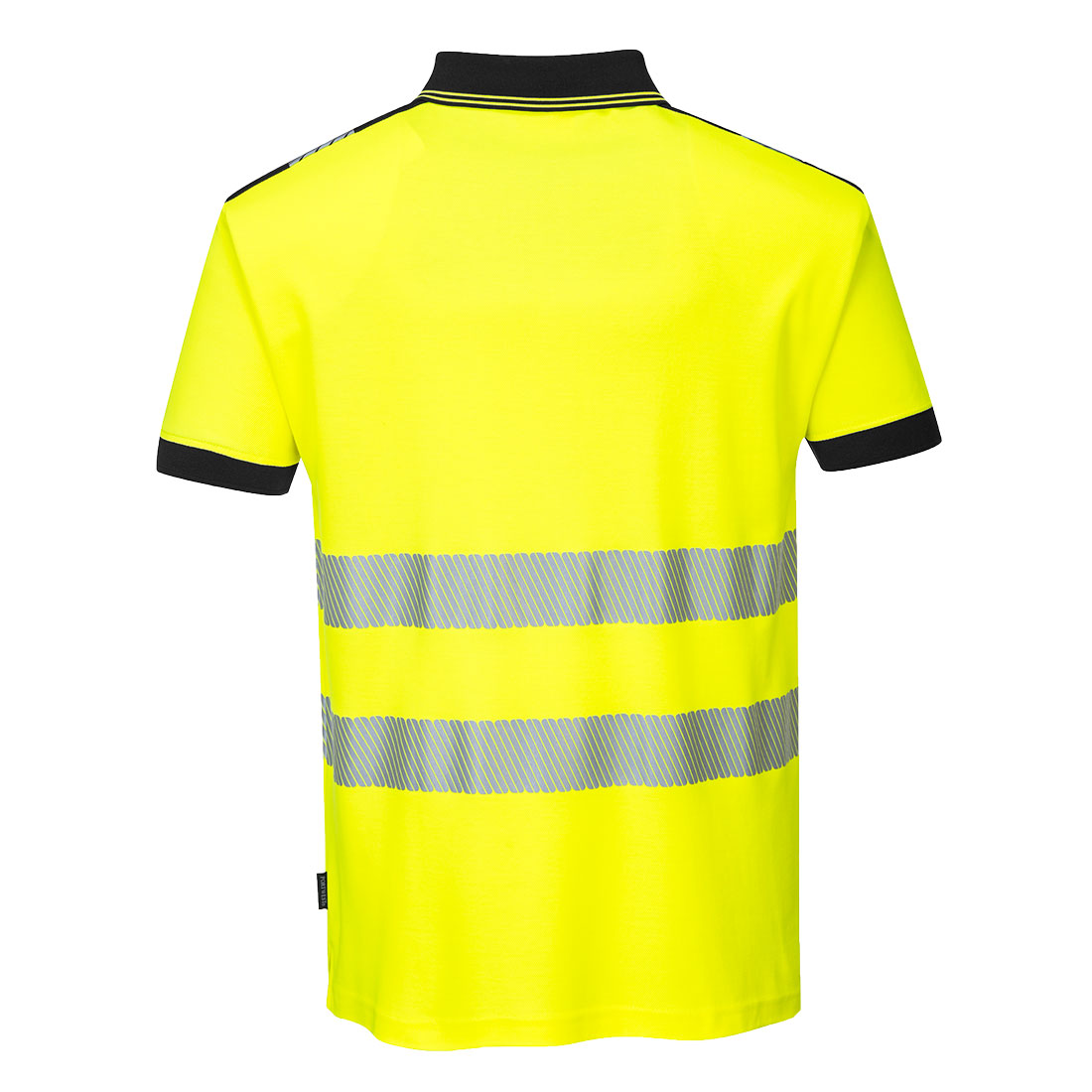 T180 PW3 Hi-Vis Cotton Comfort Polo Shirt S/S  Yellow/Black