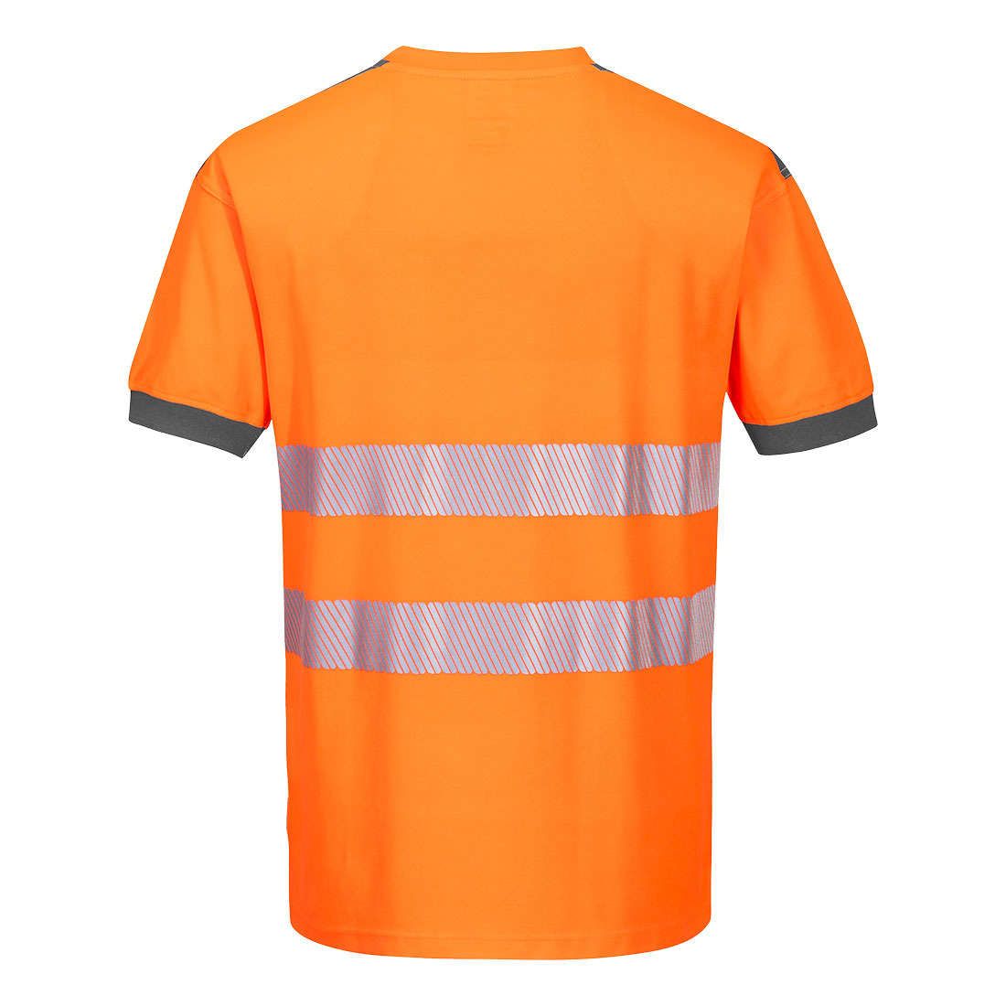 T181 PW3 Hi-Vis Cotton Comfort T-Shirt S/S  Orange/Grey