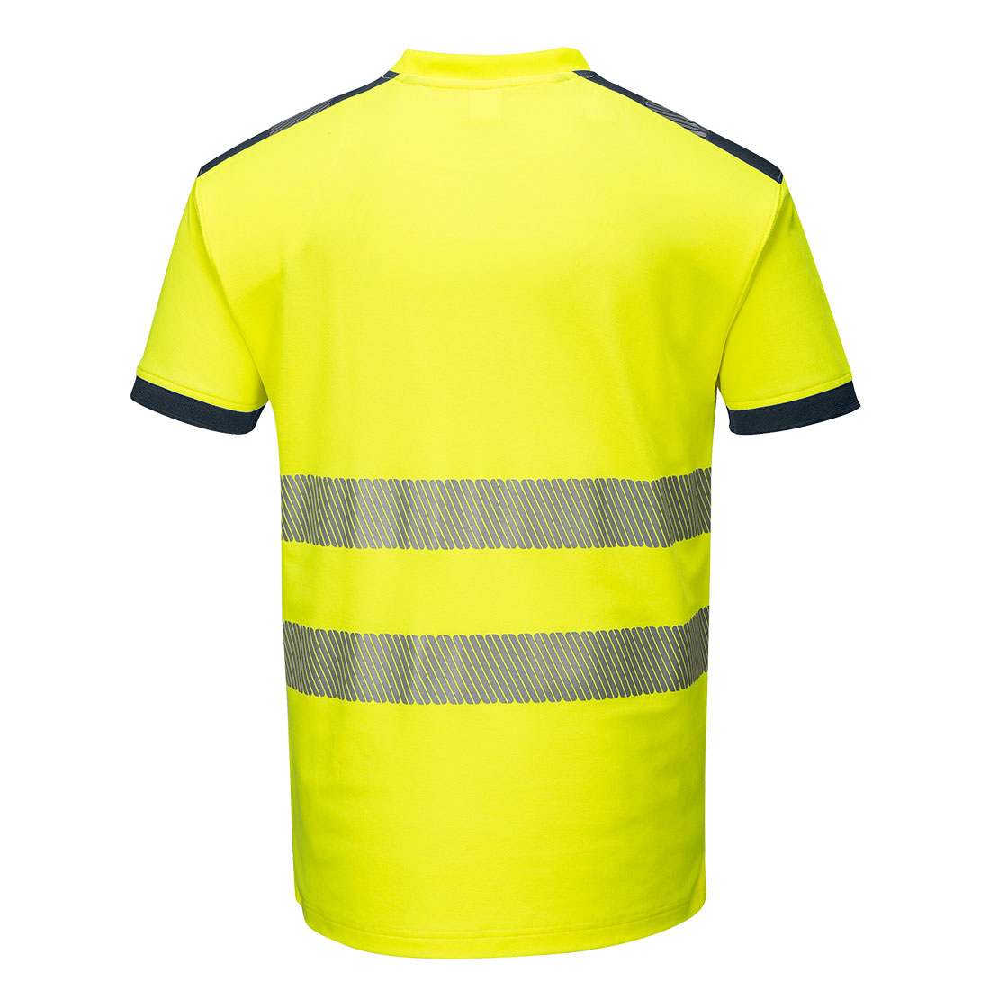 T181 PW3 Hi-Vis Cotton Comfort T-Shirt S/S  Yellow/Navy